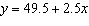 <strong>After taking a bath you begin to drain the water from the bathtub. The water drains at 2.5 gallons per minute. After 9 minutes there are 27 gallons of water remaining. Which one of the following linear equations describe the number of gallons of water in the tub relative to the number of minutes since you began draining the tub?</strong> A) B) C) D) E)