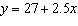 <strong>After taking a bath you begin to drain the water from the bathtub. The water drains at 2.5 gallons per minute. After 9 minutes there are 27 gallons of water remaining. Which one of the following linear equations describe the number of gallons of water in the tub relative to the number of minutes since you began draining the tub?</strong> A) B) C) D) E)