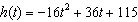 <strong>A ball is thrown straight upward from a bridge and then falls all the way to the ground (past the bridge). The ball s height h (in feet) above the ground t seconds after the ball is thrown is given by . Find the average speed in the height of the ball from time seconds to seconds. (Rounded to the nearest thousandth)</strong> A) 0.7 feet/sec B) 125.64 feet/sec C) -13.6 feet/sec D) -0.074 feet/sec E) -9.52 feet/sec