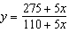 <strong>Find the value of x that satisfies the equation when . (Rounded to the nearest hundredth)</strong> A) 285.00 B) -55.00 C) 11.00 D) 2.38 E) 3.00