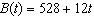 <strong>The cost of college tuition for 12 credit hours at two local colleges during 2003 to 2008 is shown in the table below. Determine the model for the cost of Tuition in School B as a function of the number of years since 2003. </strong> A) B(t) = 31 + 291 t B) C) B(t) = 291 + 31 t D) B(t) = 31 t E)
