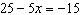 For the equation the solution is .
