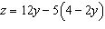 Simplify the equation   .