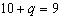 The solution to the equation is