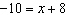 The solution to the equation is