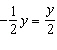 For any value of y   .