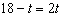 The solution to the equation   is