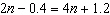 The solution to the equation   is