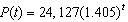 In 1990 a town s population was 24127. In 1998 the town s population increased to 33887. Assuming that the population increased exponentially from 1990-1998 this data can be modeled by where t is the number of years since 1990.