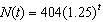 The number of ants in a colony at time t (in days) is modeled by . What is the one-week growth factor for the number of ants (rounded to the nearest hundredth)?