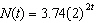<strong>The number of bacteria present in a Petri dish at time t (in minutes) is modeled by . Which one of the following models the population for a one-hour growth factor?</strong> A) B) C) D) E)