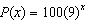 <strong>A town starts with 100 people and grows by 9% per year with x representing the number of years. Which of the following functions model this behavior?</strong> A) B) C) D) E)