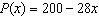 <strong>A town starts with 200 people and declines by 28% per year with x representing the number of years. Which of the following functions model this behavior?</strong> A) B) C) D) E)