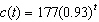 The amount of caffeine (in milligrams) left in an adult body t hours after drinking a 16 oz. coke is modeled by . What is the one-minute decay factor (rounded to the nearest thousandth?