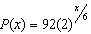 <strong>A bacterial infection starts with 92 bacteria with the bacteria count doubling every 6-hour time period. Which of the following exponential growth models represent the number of bacteria x hours after infection?</strong> A) B) C) D) E)