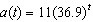 <strong>Morphine is administered to a patient intravenously with an initial amount of 11 mg. About 36.9% of the morphine in a patient's body is metabolized and leaves the body each hour. Which one of the following models the amount of morphine remaining in the body after t hours?</strong> A) B) C) D) E)