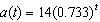 <strong>Morphine is administered to a patient intravenously with an initial amount of 14 mg. About 26.7% of the morphine in a patient's body is metabolized and leaves the body each hour. Which one of the following models the amount of morphine remaining in the body for 1.5-hour periods of time?</strong> A) B) C) D) E)