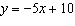 Find the y- intercept of the equation   .