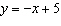 Find the slope of the equation   .