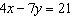 Find the slope of the equation   .
