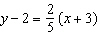 Find the slope of the equation   .