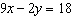 Graph the equation using the x- and y- intercepts. Clearly label and scale the intercepts. Graph this equation.