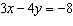 Graph the equation using the x- and y- intercepts. Clearly label and scale the intercepts. Graph this equation.