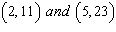 Determine the equation of the line that passes through the given points. Put the final answer in form. Points: