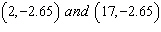 Determine the equation of the line that passes through the given points. Put the final answer in form. Points: