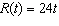 is a function that represents the revenue a concert hall takes in for selling t tickets at $24 each. Find .