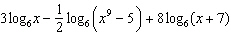 Which one of the following is the correct combination of the logarithm in simplified form?