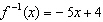 <strong>Find the inverse of .</strong> A) B) C) D) E)