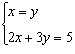 Solve the system of equations using the substitution method.