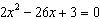 <strong>Solve the equation using the Quadratic Formula.</strong> A) B) C) D) E) and
