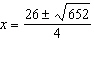 <strong>Solve the equation using the Quadratic Formula.</strong> A) B) C) D) E) and