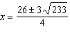<strong>Solve the equation using the Quadratic Formula.</strong> A) B) C) D) E) and