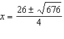 <strong>Solve the equation using the Quadratic Formula.</strong> A) B) C) D) E) and