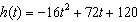 <strong>A ball is thrown straight upward from a bridge and then falls all the way to the ground (past the bridge). The ball s height h (in feet) above the ground t seconds after the ball is thrown is given by . When does the ball hit the ground?</strong> A) The ball never hits the ground. B) After 5.79 seconds C) After 1.29 seconds D) After 3 seconds E) After 0 seconds