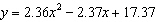 <strong>Using the data provided create a quadratic model that best fits the data. </strong> A) B) C) D) E)