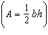 <strong>Find an expression for the area of the given triangle . Simplify the expression. </strong> A) B) C)