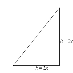 <strong>Find an expression for the area of the given triangle . Simplify the expression. </strong> A) B) C)