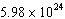 The mass of Earth is about kilograms. The mass of Neptune is about kilograms. Write the mass of Earth divided by the mass of Neptune in scientific notation.