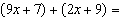 Add or subtract the given polynomials.  