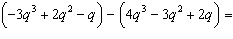 Add or subtract the given polynomials.  