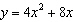 Graph the quadratic equation using symmetry. Label the vertex and clearly label and scale the axes.