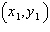 The distance of the line segment between two points and is
