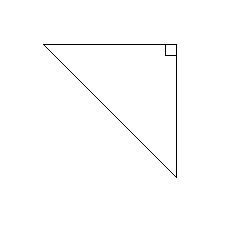 Find the area of the isosceles right triangle. The length of its legs is .
