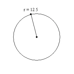 The radius of a circle r is approximated by the equation where the area is A. If the radius is 12.5 inches what is the area rounded to two decimal places?