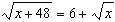 Solve the radical equation.  