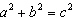 In a right triangle with hypotenuse of length c and sides of length a and b .
